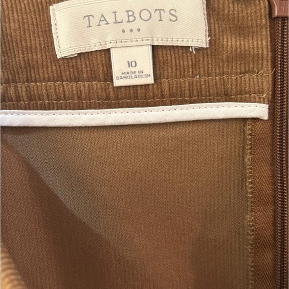 Talbots Corduroy A-Line Stretch Cotton Skirt SZ 10 NEW - Picture 3 of 3
